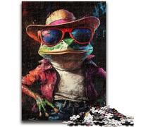 Rompecabezas de Rana viajera de 1000 Piezas para Adultos y Adolescentes Juguetes educativos, Juegos antiestrés, Lista de Deseos con Papá Noel (38x26cm)