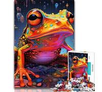 Rompecabezas de Ranas para Adolescentes 1000 Piezas, diseño Vibrante y único, una Experiencia Relajante y desafiante 50x75cm