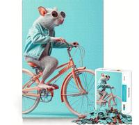 Rompecabezas de Rata con Bicicleta para Adolescentes, 1000 Piezas, Juguete para la Mente, Escape Tranquilo, Borde preciso, Regalo increíble (50x75cm)