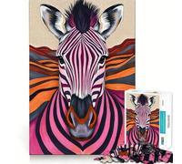 Rompecabezas de Rayas de Cebra,1000 Piezas,Entrenamiento cognitivo,Piezas Perfectamente encajables,Regalo de cumpleaños,Juguete para ejercitar la Mente (38x52cm)