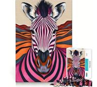 Rompecabezas de Rayas de Cebra para Adultos,1000 Piezas,diversión,Juego, Corte láser,Tiempo Tranquilo,Ejercicio Mental en casa (50x75cm)