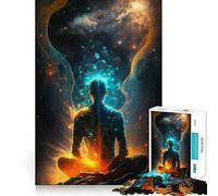Rompecabezas de Reflejos de nebulosas para Adultos, 1000 Piezas, Juguete para concentrarse, Relajarse, Bordes Ajustados, selección de Deseos de Papá Noel (38x26cm)