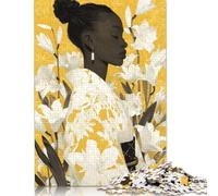 Rompecabezas de Reina Floral con Kimono, desafío difícil, 100% cartón Reciclado, Ideal para Mujeres y Hombres, Regalo para el Día de la Madre, 1000 Piezas (26 x 38 cm)