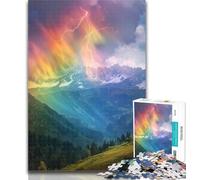 Rompecabezas de relámpagos de arcoíris para Adolescentes, Ideal para decoración de Pared artística y Regalo de cumpleaños para Amigos, Oficina en casa, 26x38cm