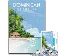 Rompecabezas de República Dominicana para Adultos y Adolescentes, Ayuda a ejercitar el Cerebro, Juguetes adictivos para Cultivar la Paciencia, interacción Entre Padres e Hijos, 38x26cm