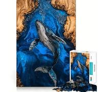 Rompecabezas de Resina El Canto de la Ballena de 1000 Piezas para Adultos Juguete para ejercitar la Mente Diversión en Interiores Arte de Bordes precisos Artículo Coleccionable 38x26cm