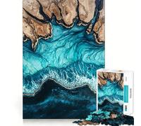 Rompecabezas de Resina Ocean's Embrace para Adolescentes, 1000 Piezas, para Fortalecer la Memoria, Momentos de Paz, Regalo clásico (38x26cm)