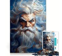 Rompecabezas de Retrato de Anciano poderoso para Adultos, 1000 Piezas, para estimular la Memoria, Momentos acogedores, armar, Lista de Deseos de Santa Claus 38x26cm