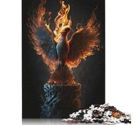 Rompecabezas de Retrato de Ave fénix, Materiales respetuosos con el Medio Ambiente, 100% cartón Reciclado, para Mujeres y Hombres, 1000 Piezas (75 x 50 cm)