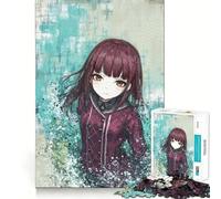 Rompecabezas de Retrato de Chica Anime con Fondo Texturizado para Adultos,1000 Piezas,Juego de Memoria Cerebral,Corte láser para un Ajuste Perfecto, aliviar el estrés (50x75cm)
