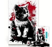 Rompecabezas de Retrato de Gato Munchkin para Adultos, 1000 Piezas, Juguete de lógica, diversión Relajante, Bordes Lisos, (38x52cm)