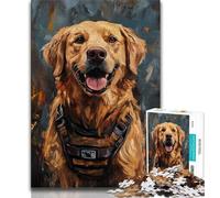 Rompecabezas de Retrato de Golden Retriever para Adultos 1000 Piezas Toda la Familia a Partir de 14 años 38x26cm