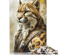 Rompecabezas de Retrato de Guerrero felino, 1000 Piezas (75 x 50 cm), cartón 100% Reciclado, Ideal para el Día de la Madre.