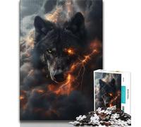Rompecabezas de Retrato de Lobo de fantasía para Adolescentes, Ayuda a ejercitar el Cerebro, Juguetes adictivos para Cultivar la Paciencia, una Obra de Arte de 50x75cm