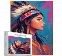 Rompecabezas de retrato de mujer joven de 1000 piezas para adultos, estilo graffiti, desafiantes, juegos de actividades familiares, rompecabezas colorido para manualidades, decoración del hogar