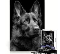 Rompecabezas de Retrato de Pastor alemán Negro para Adolescentes, 1000 Piezas, lógica, Pensamiento, Alivio del estrés, Divertido, Cierre sin Costuras, (50x75cm)