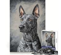 Rompecabezas de Retrato de Perro en Blanco y Negro de 1000 Piezas para Adultos Fomenta la concentración,desarrolla la Capacidad y aprovecha el Tiempo ¡Que se entrelacen Bien! ¡Sorpresa navideña!