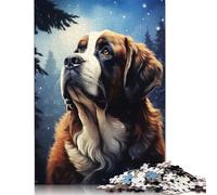 Rompecabezas de Retrato de Perro San Bernardo para Adultos y niños. Juguete Educativo, Divertido y Divertido, Ideal para Decorar el hogar, 1500 Piezas (85 x 57 cm)