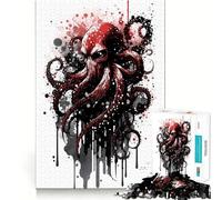 Rompecabezas de Retrato de Pulpo para Adultos, 1000 Piezas, Rompecabezas Mental, Relajante, para armar, (50x75cm)