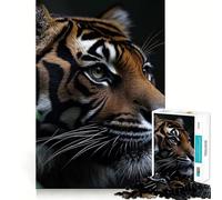 Rompecabezas de Retrato de Tigre en su hábitat Natural para Adultos, 1000 Piezas, Juguete de lógica Mental, Suave y Relajante, Corte Firme, Lista de Deseos de Santa Claus 38x52cm