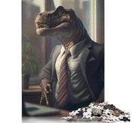 Rompecabezas de Retrato de tiranosaurio, desafío difícil, 100% cartón Reciclado, Ideal para Mujeres y Hombres, Regalo para el Día de la Madre, 1000 Piezas (75 x 50 cm)