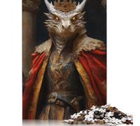 Rompecabezas de Retrato del Rey Dragón, desafiante y Estimulante, de cartón 100% Reciclado, para Adultos y Adolescentes, Regalo de cumpleaños, 1000 Piezas (75 x 50 cm)