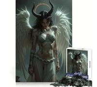 Rompecabezas de Retrato híbrido de ángel y Demonio para Adolescentes, 1000 Piezas, para estimular la Memoria, relajación y Escape, Ajuste (38x26cm)