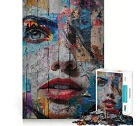 Rompecabezas de Retratos de Arte Callejero de 1000 Piezas para Adolescentes Juguete Inteligente para el hogar Corte preciso Regalo Original 38x26cm