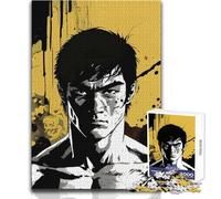 Rompecabezas de Retratos de Bruce Lee para Adolescentes, 1000 Piezas, Juego Educativo de concentración Mental, conmovedor, tamaño 38x26cm