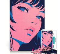 Rompecabezas de Retratos de Chicas Anime para Adultos,1000 Piezas,Juego para estimular la Mente,tamaño Uniforme,Piezas precisas,Ideal para Viajar, ejercitar la Mente (38x52cm)