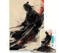 Rompecabezas de Retratos de Guerreros samuráis para Adolescentes, 1000 Piezas Fortalece la Memoria Pasatiempo Tranquilo Borde de Calidad Regalo Festivo (38x26cm)
