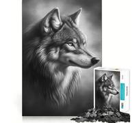 Rompecabezas de Retratos de Lobos para Adultos,1000 Piezas,estimulación Mental,Juego de Corte preciso,alineación, Actividad para Fortalecer los Lazos Familiares (38x26cm)