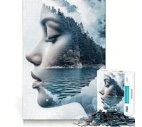 Rompecabezas de Retratos de Naturaleza con Doble exposición para Adolescentes, 1000 Piezas, Fine Logic Toy, Suave, Relajante, Bordes limpios, Regalo Premium (50x75cm)