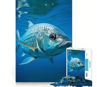 Rompecabezas de Retratos de Peces submarinos para Adolescentes,1000 Piezas,estimula la Mente,Divertido,de Corte Limpio,componentes Resistentes,Actividad para Compartir en Familia (38x52cm)