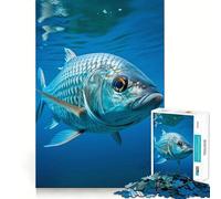 Rompecabezas de Retratos de Peces submarinos para Adultos,1000 Piezas,Juego para estimular la Mente,tamaño Uniforme,Piezas precisas,Ideal para Viajar, ejercitar la Mente (50x75cm)