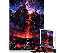Rompecabezas de río de Lava de montaña volcánica para Adolescentes, 1000 Piezas, Ejercicio cognitivo, Entretenimiento, sin Bordes ásperos, (50x75cm)