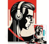 Rompecabezas de ritmos de música Retro para Adultos, 1000 Piezas, ejercita la Mente, relajación, Bordes precisos, colección de Arte (38x26cm)