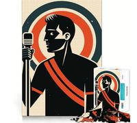 Rompecabezas de ritmos de música Retro para Adultos, 1000 Piezas, Mejora la Memoria, relaja la Mente, Pieza de colección de Arte de Bordes Afilados (38x52cm)