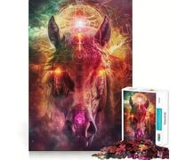 Rompecabezas de rituales ecuestres Antiguos,1000 Piezas,Juego para ejercitar la Mente,Corte láser, Actividad Absorbente para Noches tranquilas (50x75cm)