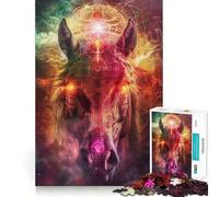 Rompecabezas de rituales ecuestres Antiguos,1000 Piezas para ejercitar la Mente,Corte láser, Tiempo de Tranquilidad,Ejercicio Mental en casa (38x26cm)
