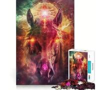 Rompecabezas de rituales ecuestres Antiguos de 1000 Piezas para Adultos Juego para estimular la Memoria Calidad Profesional Actividad de Corte conmovedora para Compartir en Familia (38x52cm)