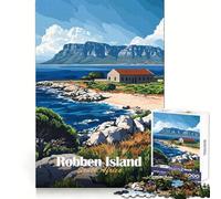 Rompecabezas de Robben Island, Sudáfrica para Adolescentes, 1000 Piezas, Recall Upgrade, Relajante, Divertido, Diseño nítido, Decoración de Pared (38x52cm)