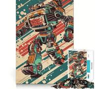 Rompecabezas de Robot con Radio Retro de 1000 Piezas para Adolescentes Juguete de razonamiento y Habilidad Divertido y Relajante Corte preciso Regalo Ideal (50x75cm)