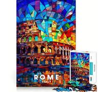 Rompecabezas de Roma de 1000 Piezas para Adultos, Juguete Intelectual Relajante y Divertido, Corte preciso, (38x52cm)