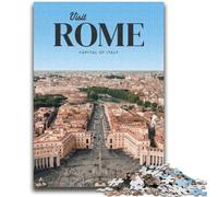 Rompecabezas de Roma para Adultos (1000 Piezas), Actividad Familiar con póster y Hoja de Trivia para Mayores de 14 años (2000 Piezas, 70x100cm)