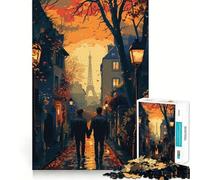 Rompecabezas de Romance Parisino de 1000 Piezas para Adolescentes Fortalece la Memoria Ideal para el hogar y el Ocio Bordes limpios Regalo preciado (50x75cm)