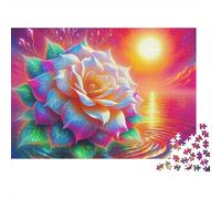 Rompecabezas de Rosas Radiant Bloom,1000 Piezas,cartón Liso sin Polvo,enmarcable,Regalo de cumpleaños para Adultos,Parejas y entusiastas,38x26cm(1000 Piezas)