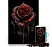 Rompecabezas de Rosas Rojas para Adolescentes, 1000 Piezas, Juguete Que desafía la Mente, diversión Relajante, Corte preciso, Regalo Festivo (50x75cm)