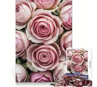 Rompecabezas de Rosas Rosadas en Primer Plano, 1000 Piezas, para Adultos, Smart Reason, Juguete, pasatiempo para el hogar, Arte de Bordes Lisos, Coleccionable (50x75cm)