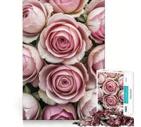 Rompecabezas de Rosas Rosadas en Primer Plano, 1000 Piezas, para Adultos, Smart Reason, Juguete, pasatiempo para el hogar, Arte de Bordes Lisos, Coleccionable (50x75cm)